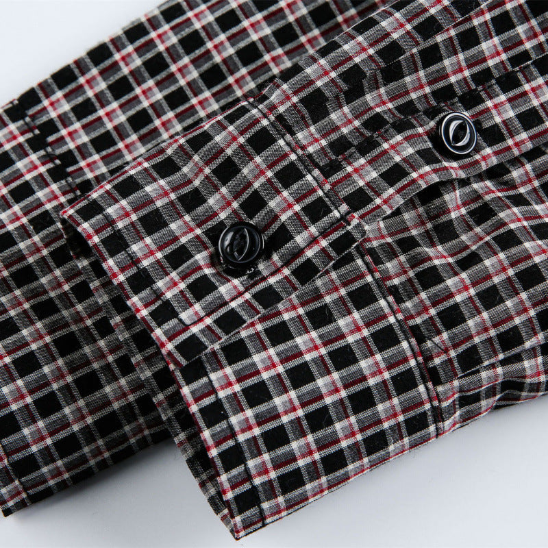 Herren Boxy-Overshirt im feinkarierten Muster mit durchgehender Knopfleiste und aufgesetzter Brusttasche Shop Nory