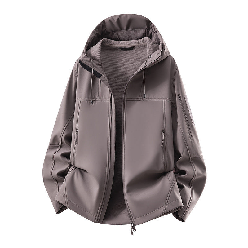 Herren Softshell-Jacke mit Fleecefutter, wasserabweisend und kapuzenverstärkung Shop Nory