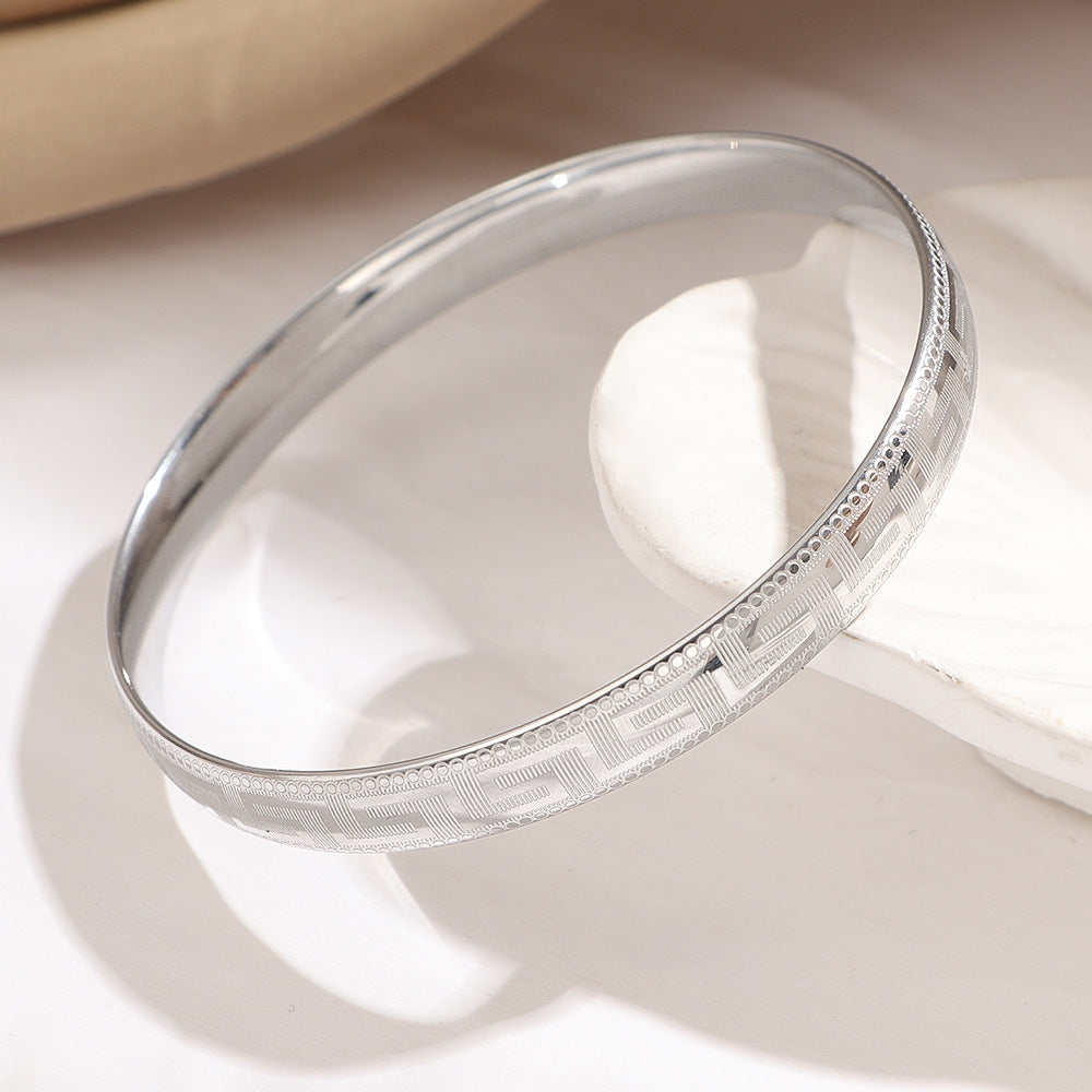 Frauen Gravierte Vergoldete Armreif Bracelet Shop Nory