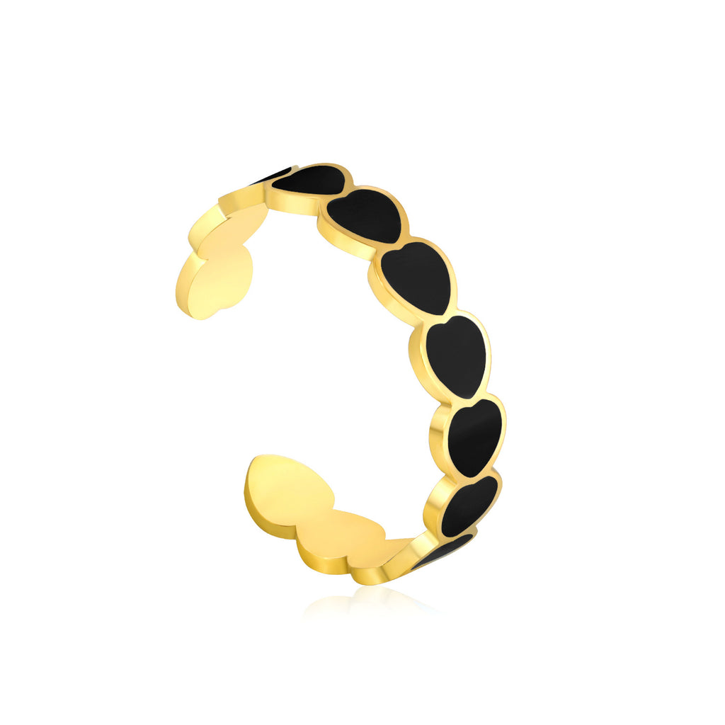 Damen Offenes Armband mit Herzmotiven Shop Nory