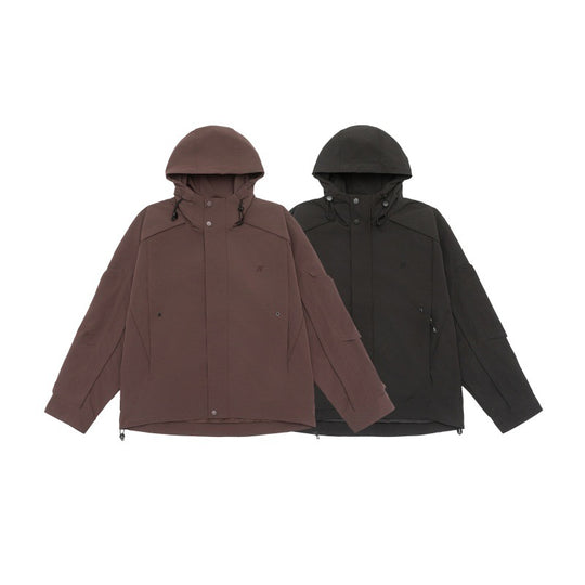 Unisex Technische Kapuzen‑Fieldjacke im Boxy‑Cut mit verdeckter Front und Multifunktions‑Taschen Shop Nory