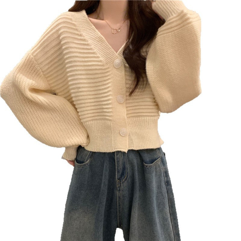 Damen Modischer Strickcardigan mit V-Ausschnitt Shop Nory