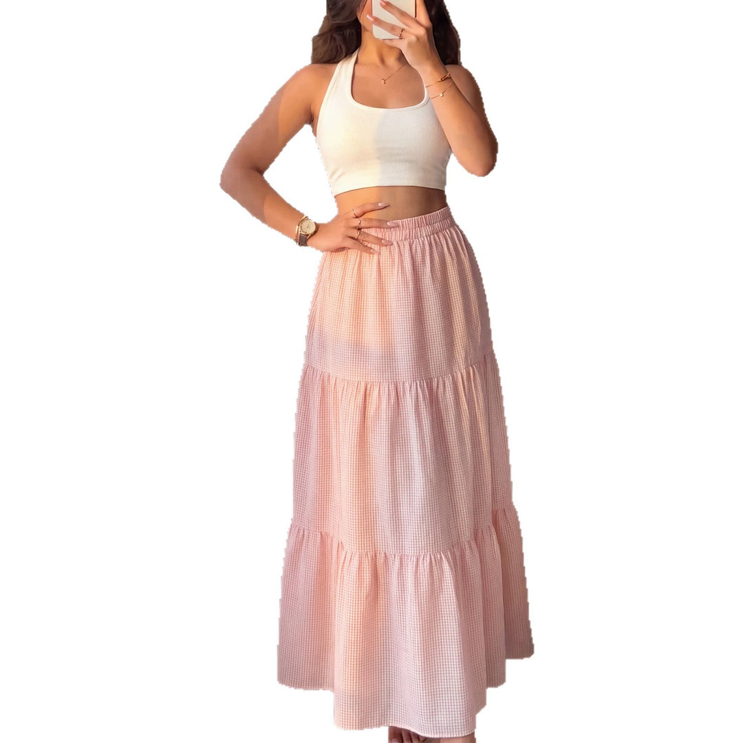 Damen Gestufter Maxirock aus Baumwoll‑Gauze mit Smokbund Shop Nory