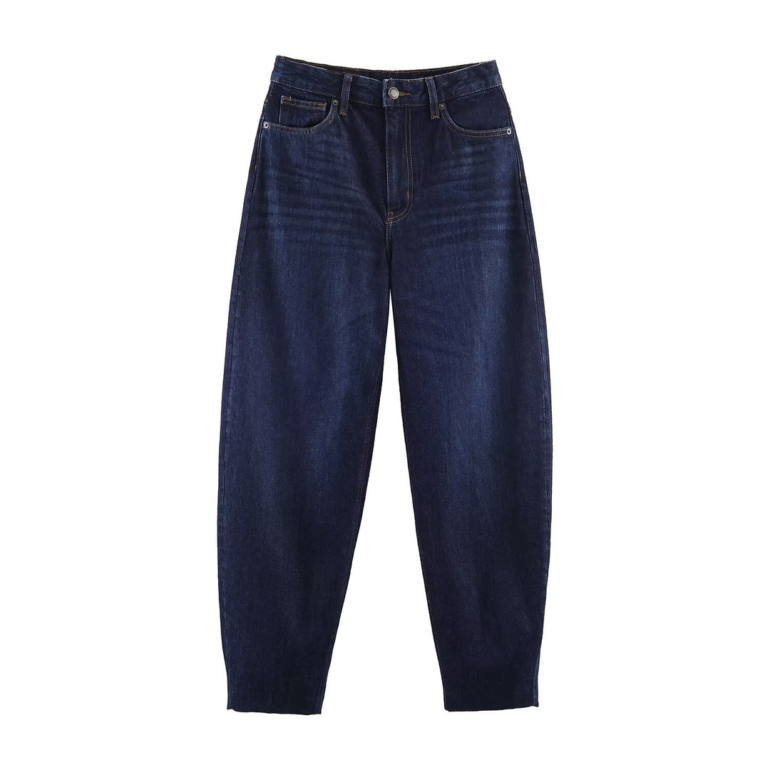 Damen High-Waist Balloon-Jeans mit weitem Oberschenkel und zulaufendem Saum Shop Nory