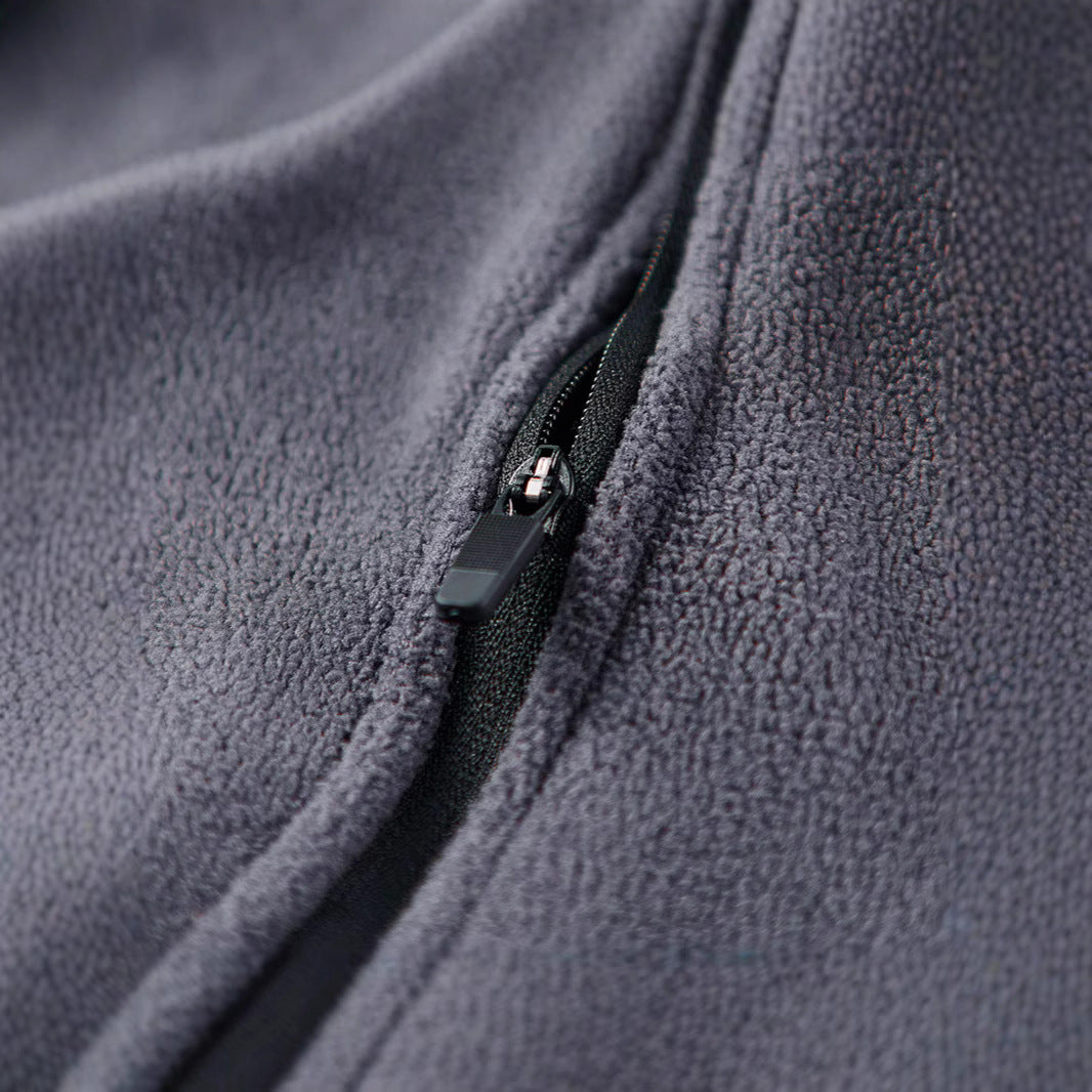 Herren Fleece-Halbzip-Pullover mit hohem Stehkragen und Raglanärmeln Shop Nory