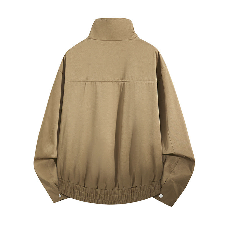 Herren Leichte Utility-Blousonjacke mit Stehkragen und elastischem Saum Shop Nory