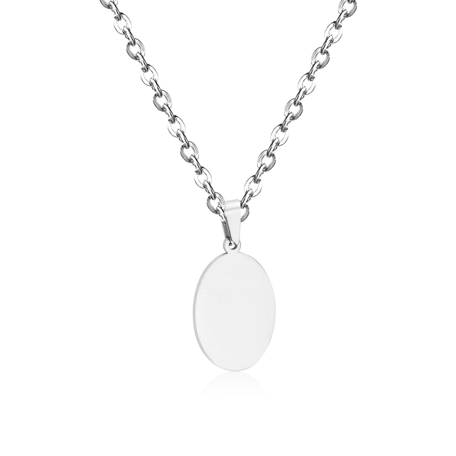 Damen modische Edelstahl-Halskette mit einzigartigem Schildanhänger Shop Nory