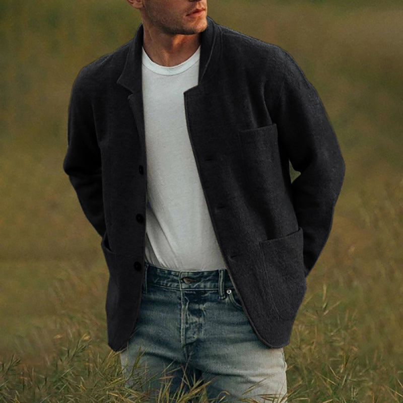Herren bequemer und stilvoller Cardigan mit praktischen Taschen