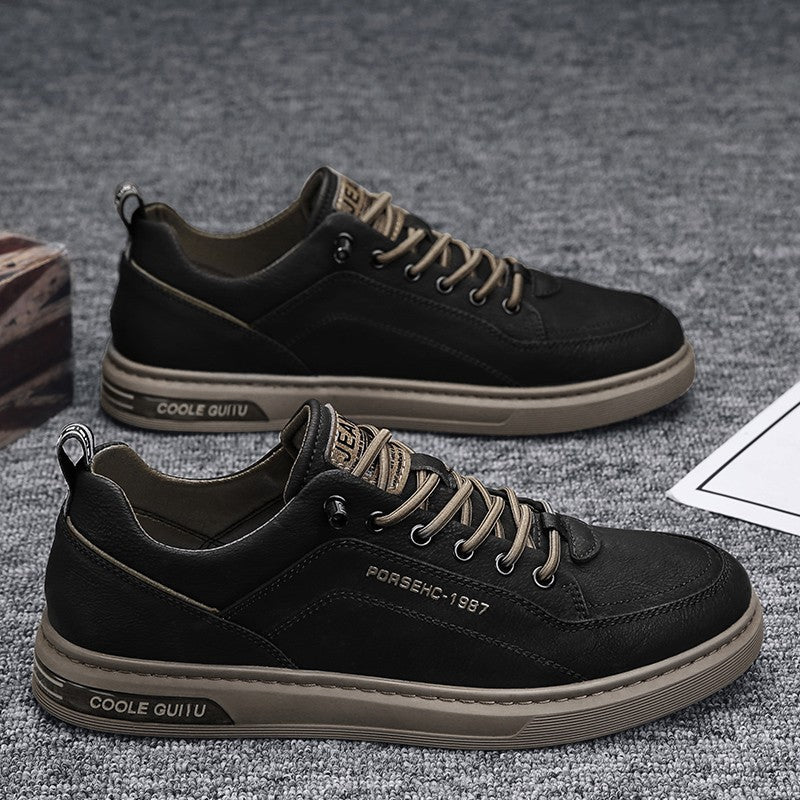 Herren Casual Lederimitat-Sneaker mit gepolsterter Ferse und profilierter Gummisohle Shopy Nory