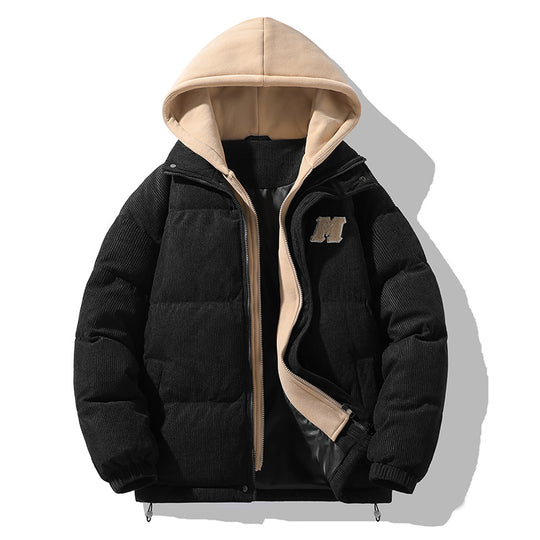 Herren Modische Steppjacke mit Kapuze Shop Nory
