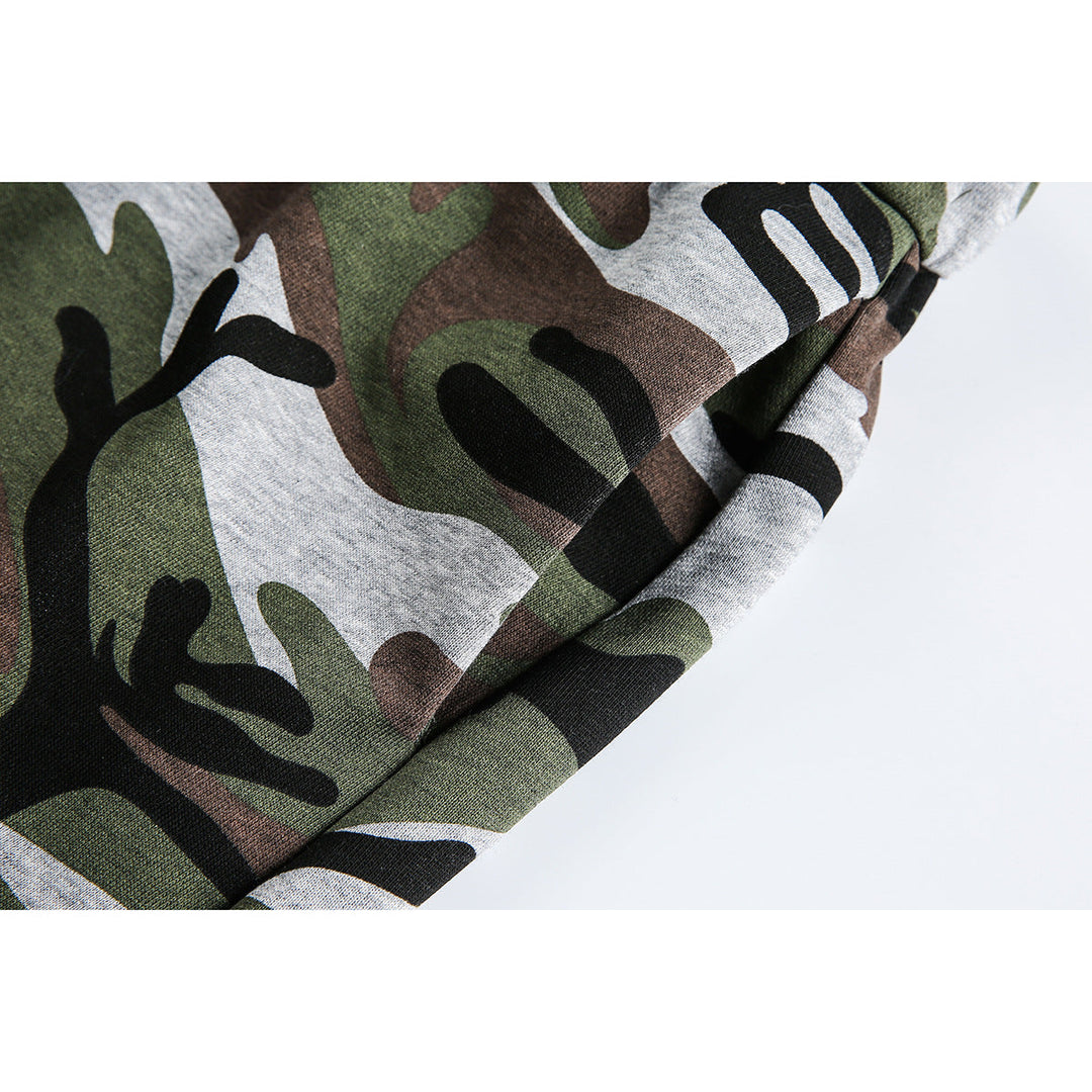 Damen Midi-Rock im Camouflage-Style mit elastischem Bund und Kordelzug Shop Nory