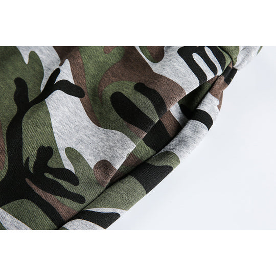 Damen Midi-Rock im Camouflage-Style mit elastischem Bund und Kordelzug Shop Nory