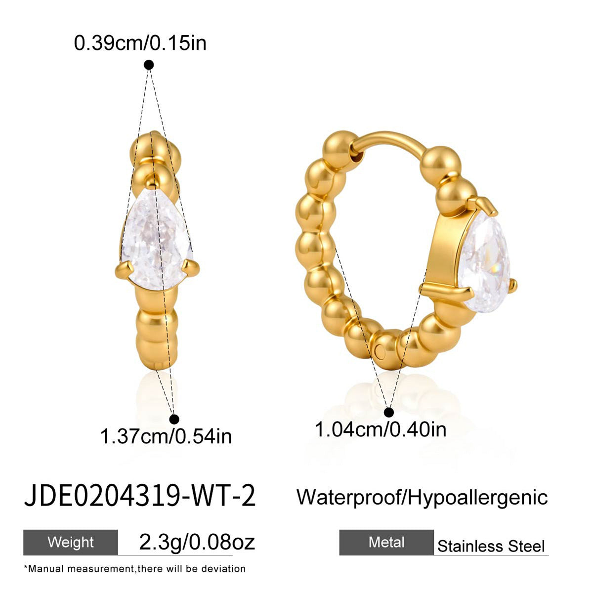 Damen Ohrhänger mit funkelndem Tropfenstein und elegantem Edelstahldesign Shop Nory