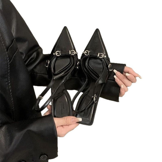 Damen Slingback High Heels mit eleganter Schnallenverzierung