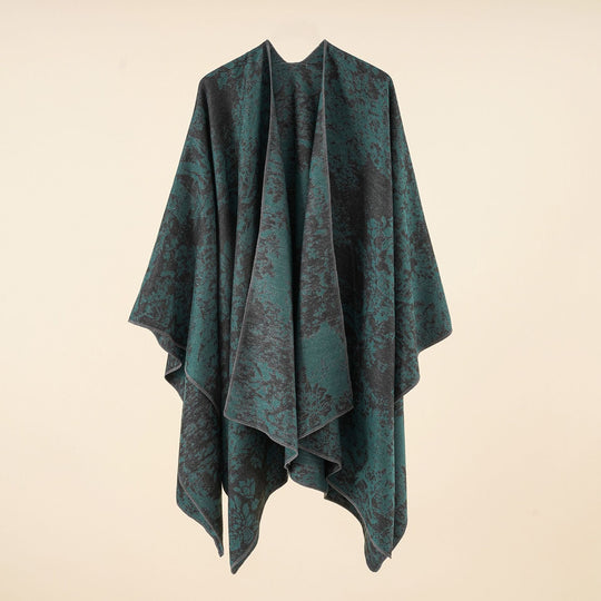 Damen Jacquard-Umhang mit floraler Strukturwebung und offenem Kimono-Fall Shop Nory