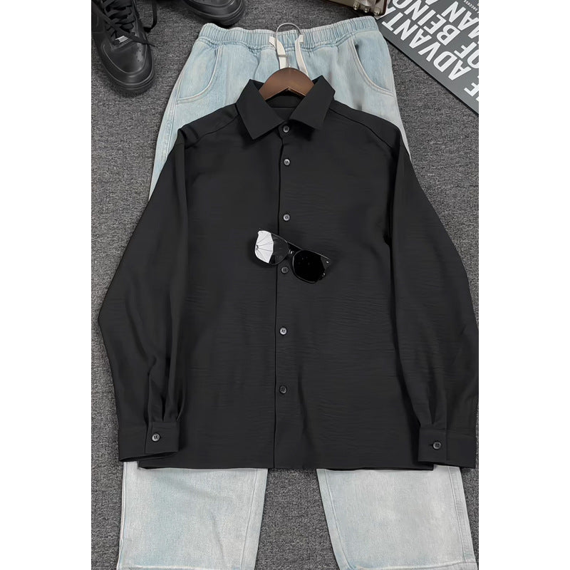 Herren Modische Langarm-Hemd Shop Nory