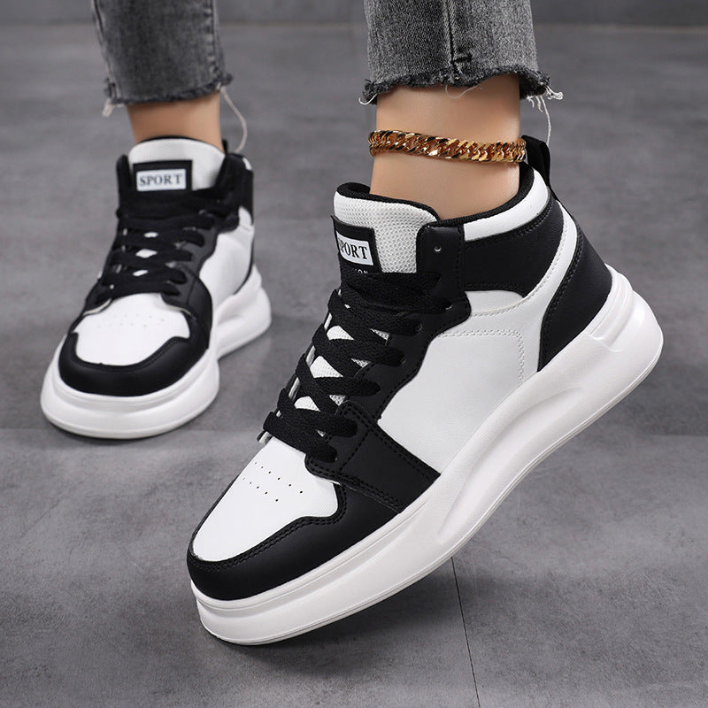Damen Sportliche High-Top Sneakers mit atmungsaktivem Obermaterial und dämpfender Sohle Shopnory