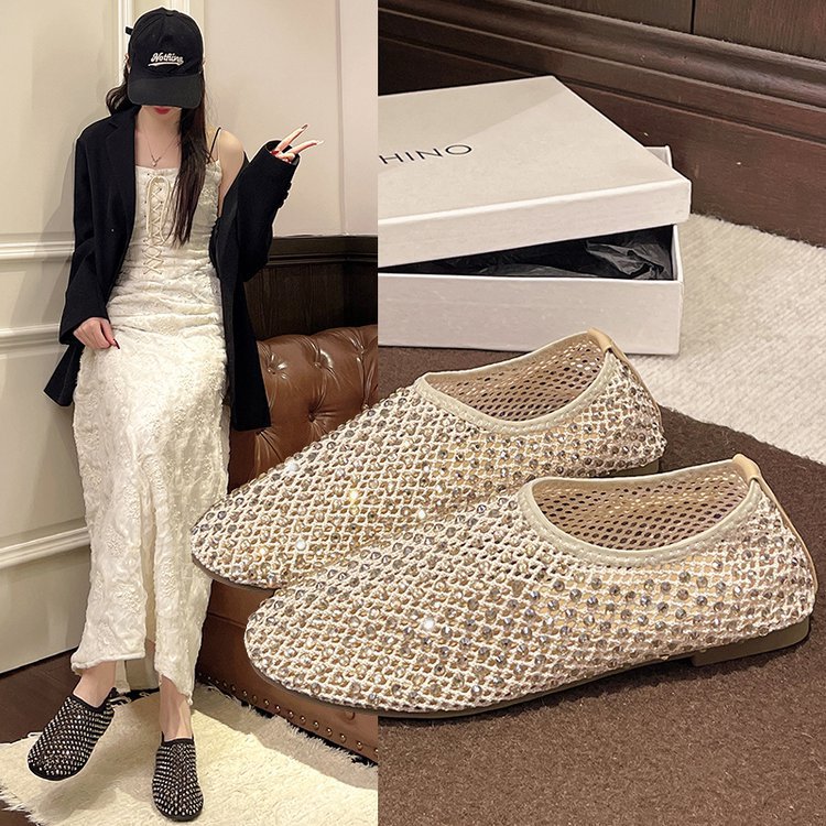 Damen komfortable Sneakers mit funkelnden Strass-Akzenten Shopnory