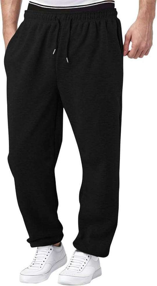 Herren nan Relaxed-Fit Sweatpants mit geradem Bein Fleece-Innenfutter und elastischem Kordelbund Shop Nory