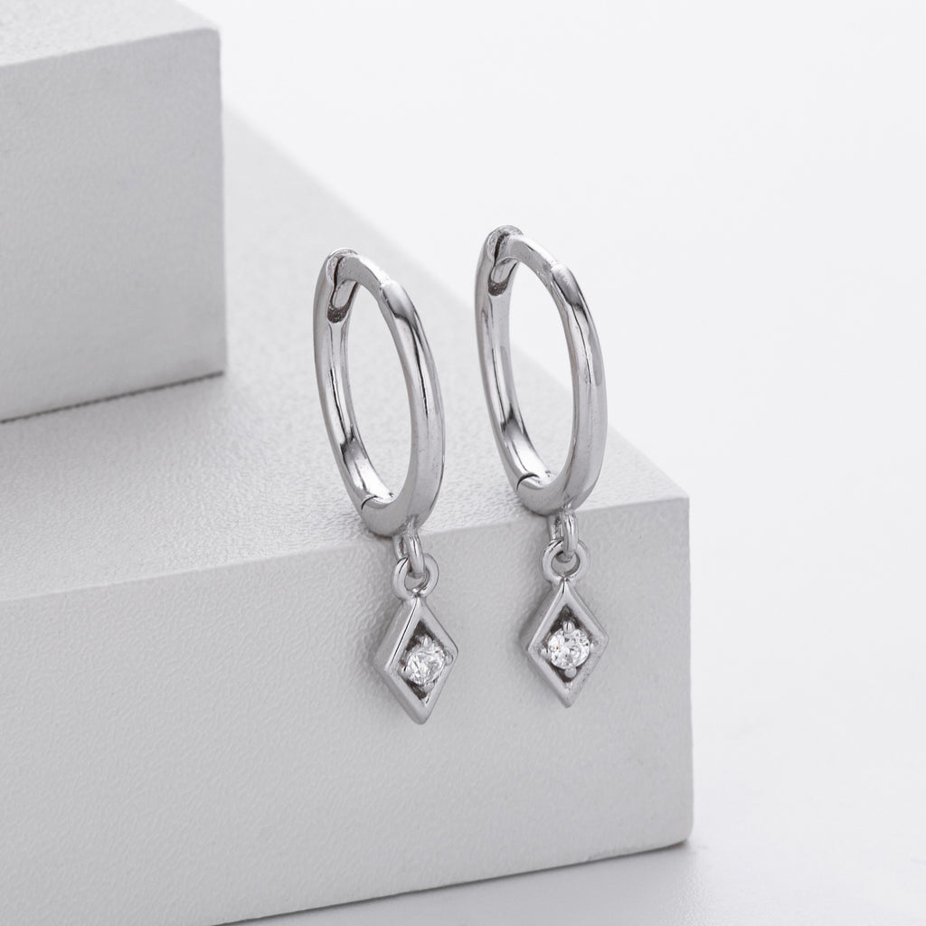 Damen Ohrhänger mit Zirkonanhänger Shop Nory