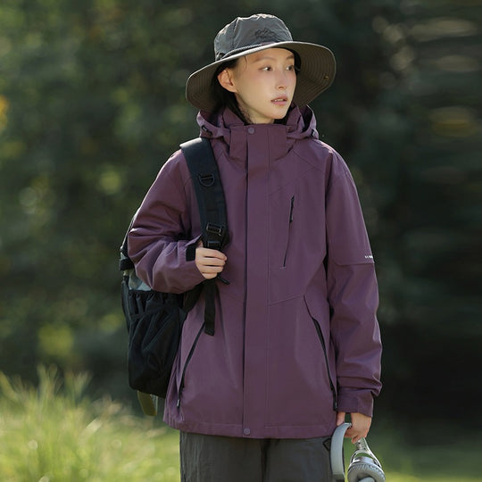 Herren Zweifarbige Wind- und Wasserabweisende Softshelljacke mit Kapuze Shop Nory