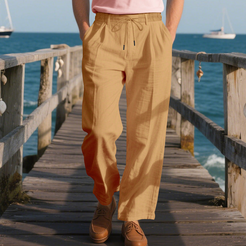Herren Bequeme Strandhose mit elastischem Bund und praktischen Seitentaschen Shopnory