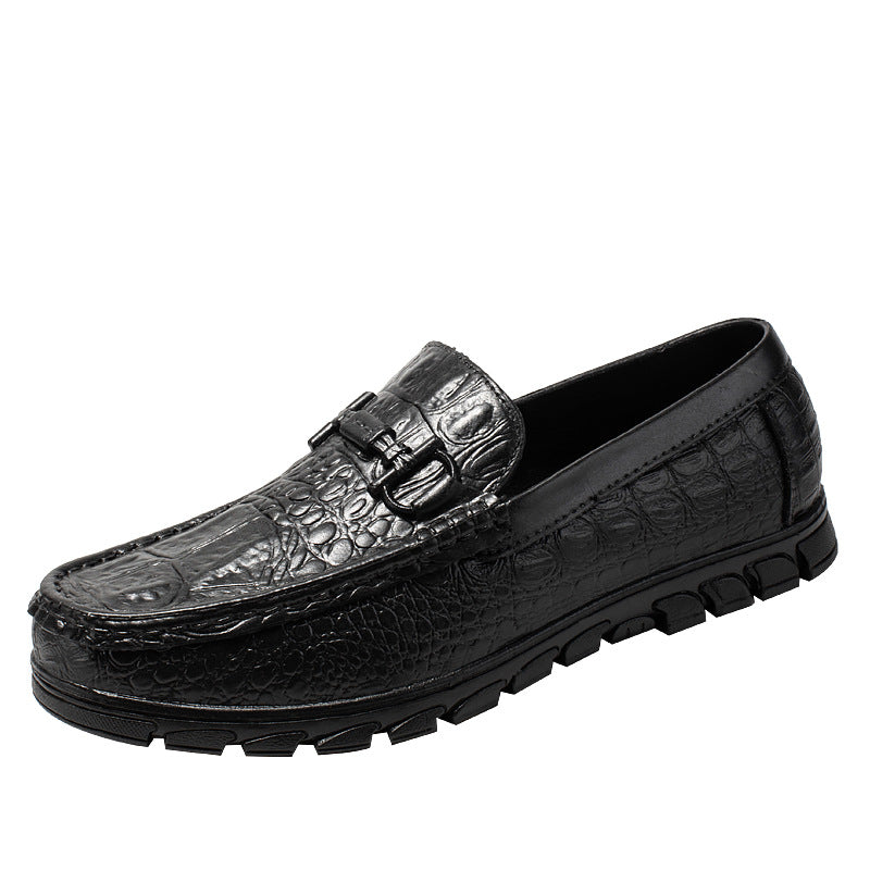 Herren Mokassin im Lederlook mit Krokoprägung, Profilsohle und Komfortfußbett Shop Nory
