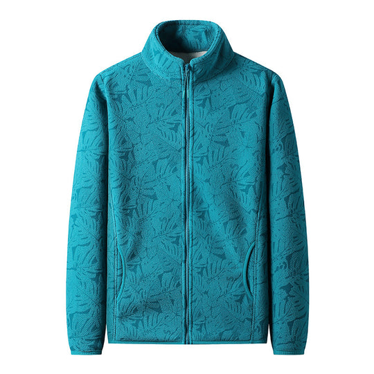 Damen Fleecejacke mit durchgehendem Reißverschluss und floraler Jacquard-Struktur Shop Nory