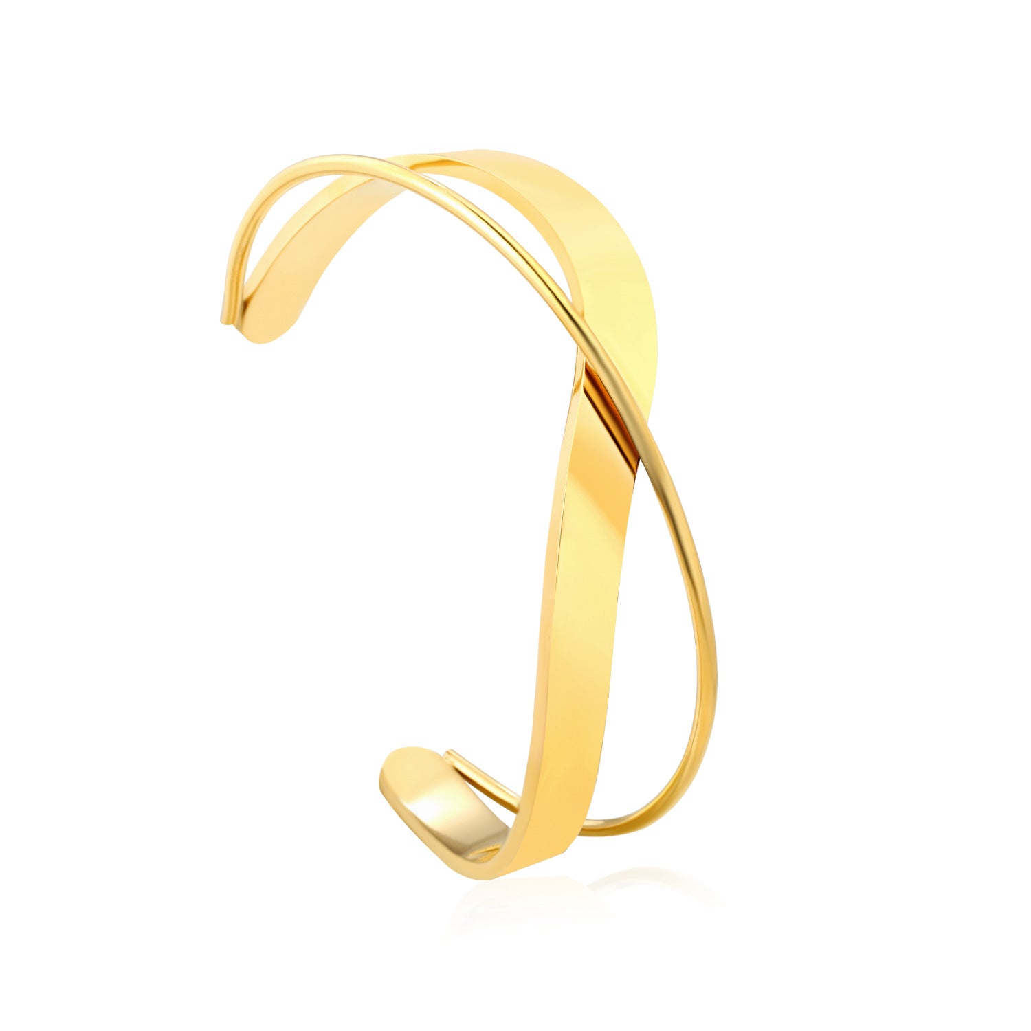 Damen Offener Armreif aus hochwertigem Edelstahl mit verstellbarem Design Shop Nory