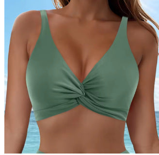 Damen Sportliches Bikinioberteil mit Twist-Design