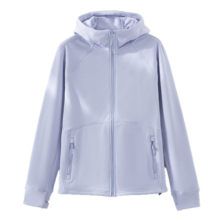 Damen Kapuzen-Fleecejacke mit durchgehendem Reißverschluss, ergonomischen Nähten und Reißverschlusstaschen Shop Nory