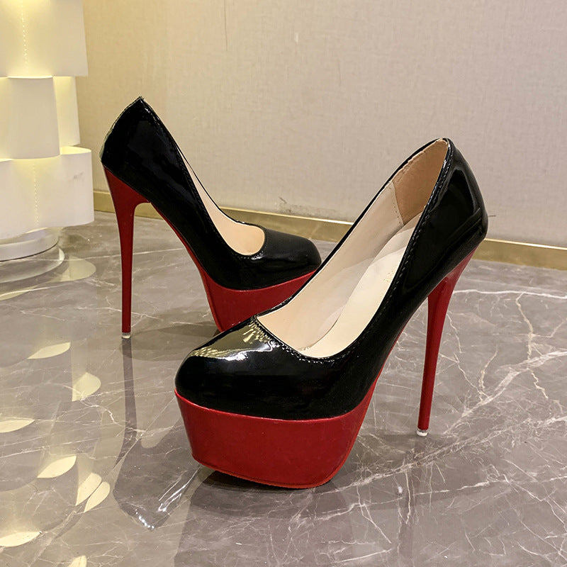 Damen Lack-Pumps mit überhohem Plateau und schlankem Stiletto-Absatz Shop Nory