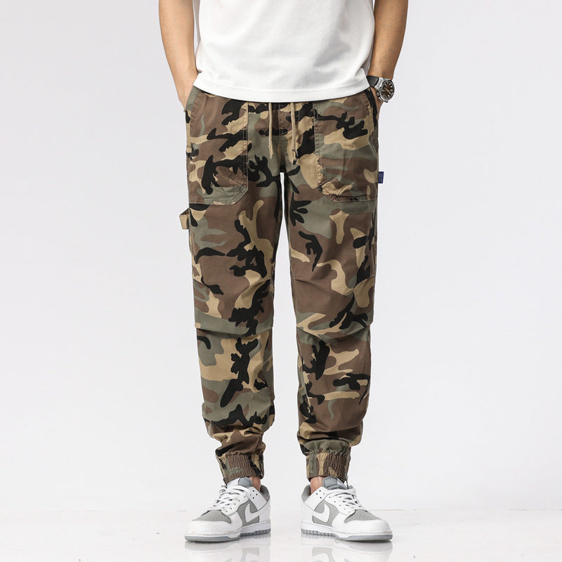 Herren Cargohose im Jogger-Stil mit Camouflage, elastischen Bündchen und Multifachtaschen Shop Nory