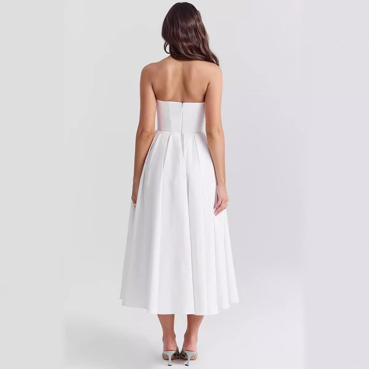 Damen elegantes corsagenfreies Abendkleid
