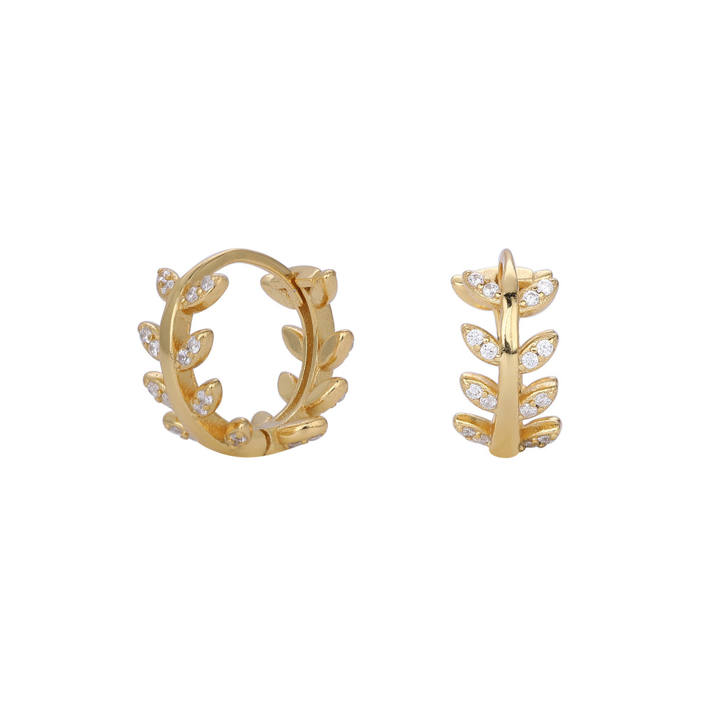 Damen Ohrringe mit elegantem Blatt-Design aus 925 Sterling Silber Shop Nory