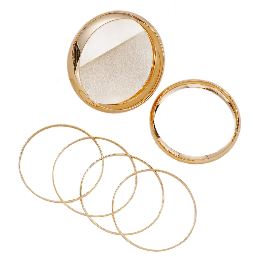 Damen Armreifen-Set aus stabilen und glänzenden Metallringen Shop Nory
