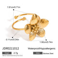 Damen Offenes Armband mit kunstvollem Blumenmotiv aus hypoallergenem Edelstahl Shop Nory