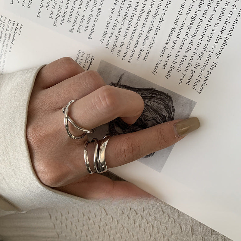 Damen Offener Ring mit geschwungenem Design Shop Nory
