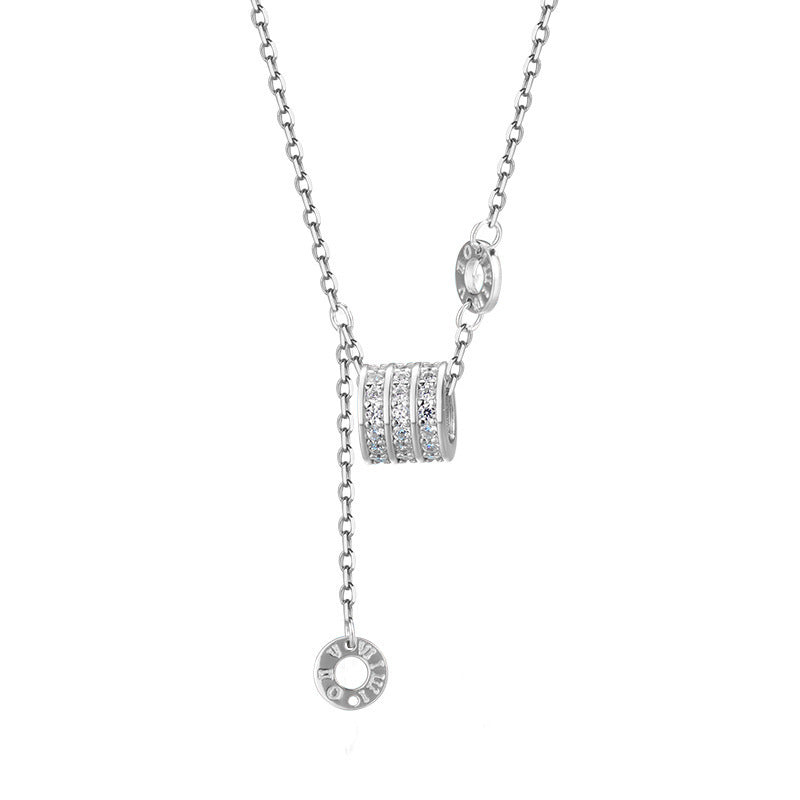 Damen Halskette mit luxuriösem Zirkonia-Anhänger und filigraner Gliederkette Shop Nory