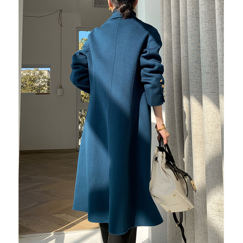 Damen Eleganter Wolle Trenchcoat Shop Nory