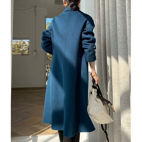 Damen Eleganter Wolle Trenchcoat Shop Nory