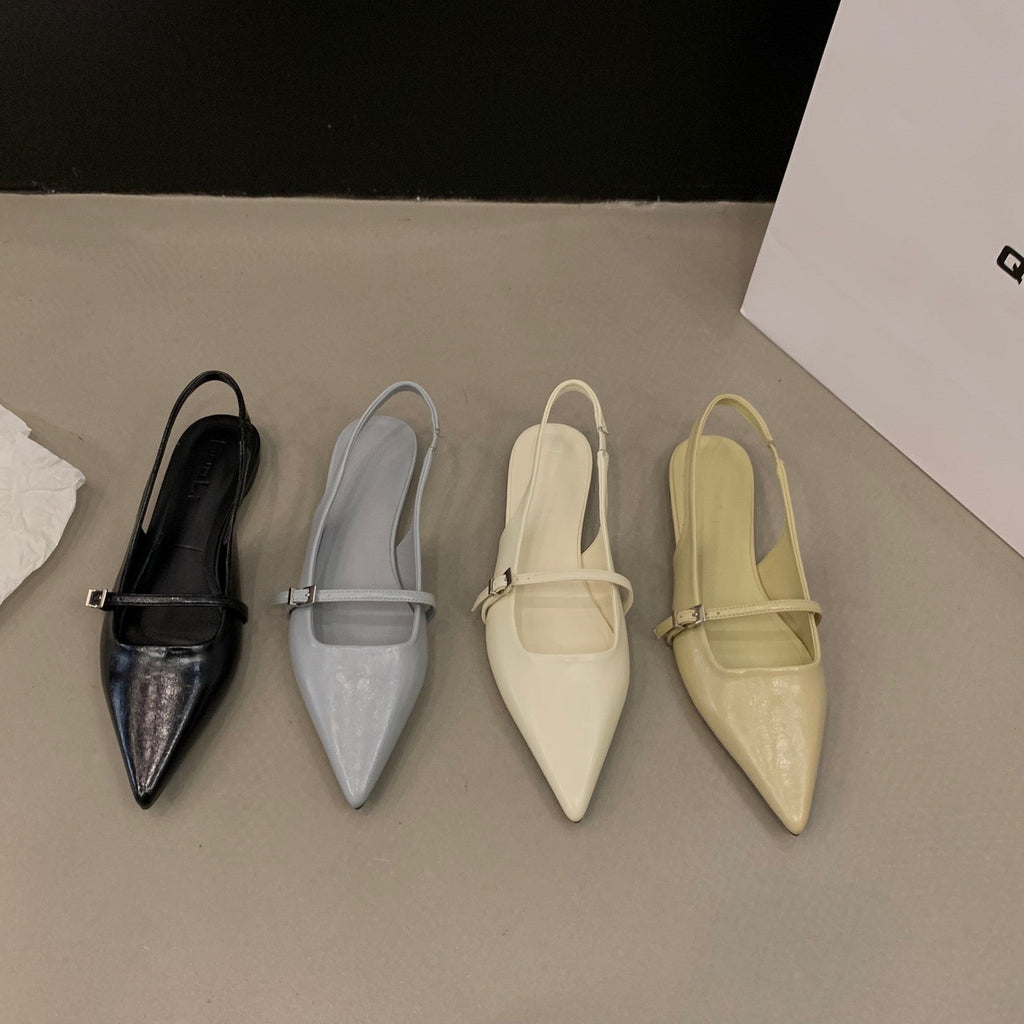 Damen Slingback Pumps mit eleganten Spitzen und zarten Riemchen