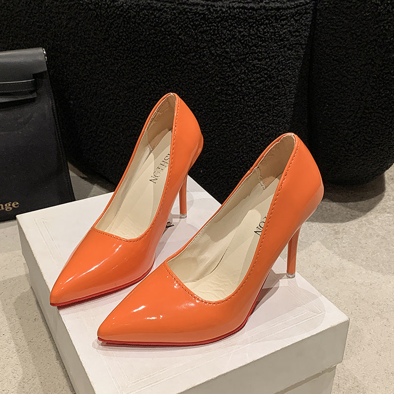 Damen Elegante High Heels mit spitz zulaufender Vorderkappe und transparentem Absatz