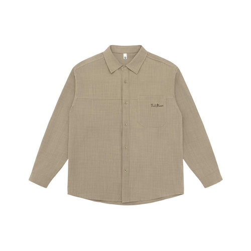 Unisex Leichte Hemdjacke im Overshirt-Stil aus Leinen-Baumwollmix mit Brusttasche und gerundetem Saum Shop Nory