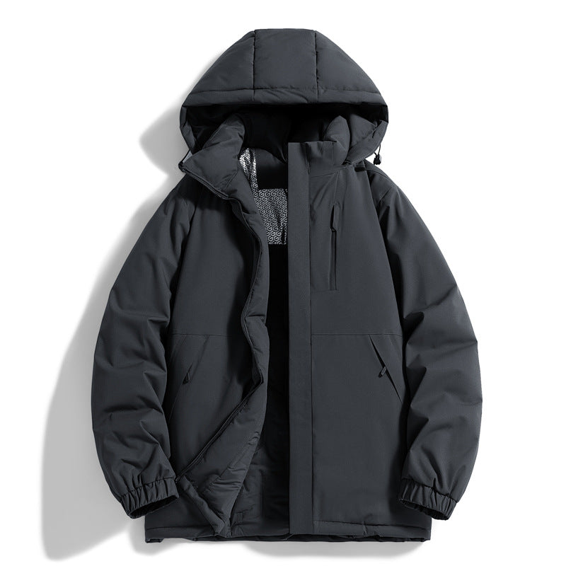 Herren Technischer Steppparka mit Kapuze, Thermo-Isolierung und Brust-Reißverschlusstasche Shop Nory
