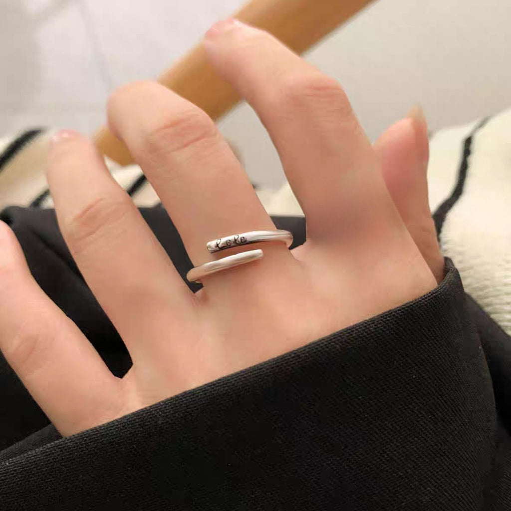 Damen minimalistischer Ring mit filigranem Design und Gravur Shop Nory