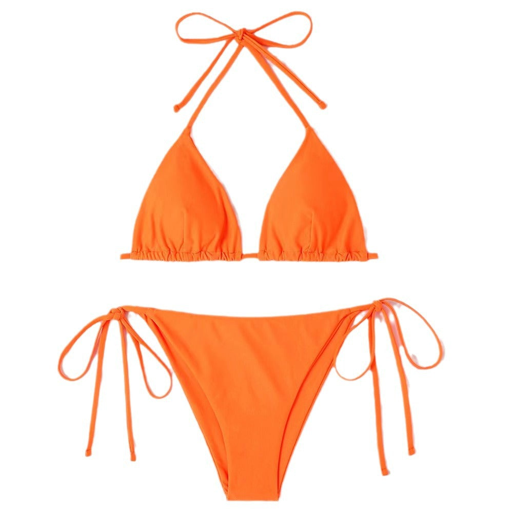 Damen Triangel-Bikini mit verstellbaren BindShopnoryändern und raffinierten Details