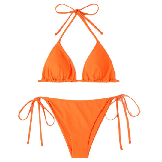 Damen Triangel-Bikini mit verstellbaren BindShopnoryändern und raffinierten Details
