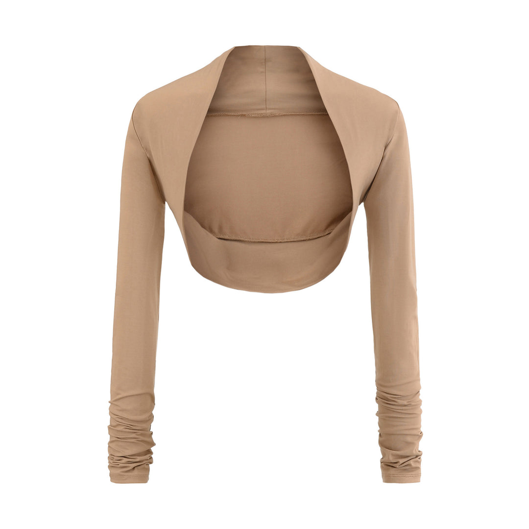 Damen Kurzbolero‑Shrug mit gerafften Langärmeln Shop Nory