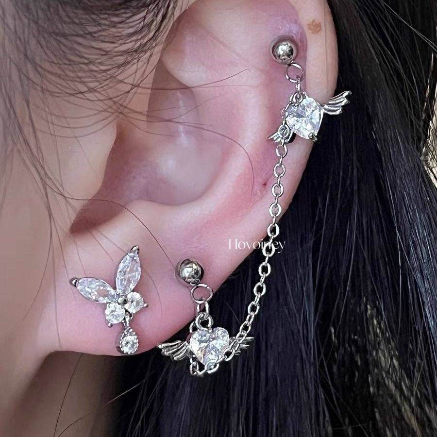Damen Funkelnde Ohrstecker im Hasenmotiv Shop Nory